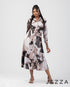 Printed Midi Top with Shawl Collar 64721